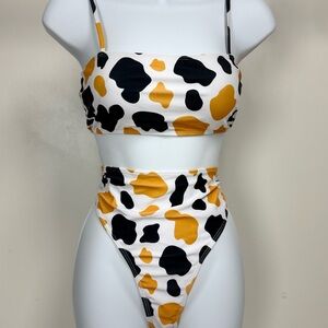 Cow Print Bikini Set